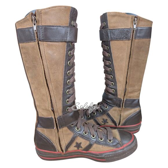 Converse 2005 Star 70 Vintage XXHI Buckle Knee High Suede Sneaker Boot 7 RARE - Picture 12 of 13